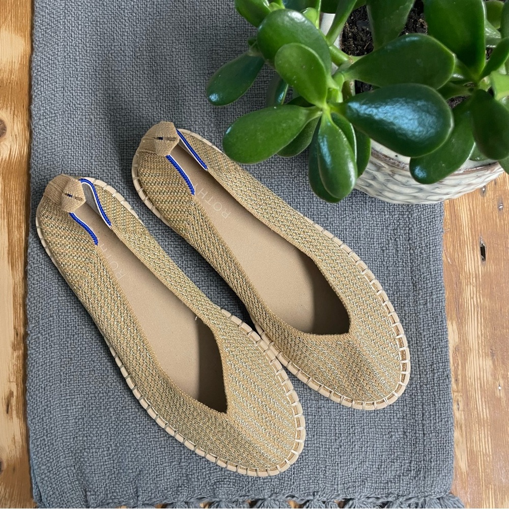 Rothy's Woven Tan Flats